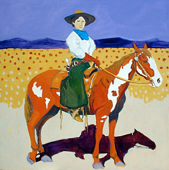 Cowgirl from the 101 Santiago Perez - Paintings of the West