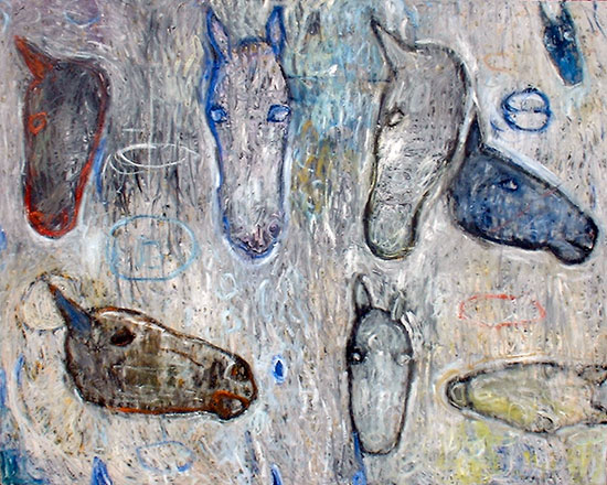 Horseheads of the West Santiago Perez - Paintings of the West