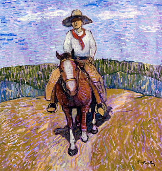 On the High Trail Santiago Perez - Paintings of the West