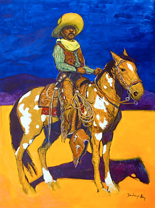 The Yellow Hat ©Santiago Perez - Paintings of the West
